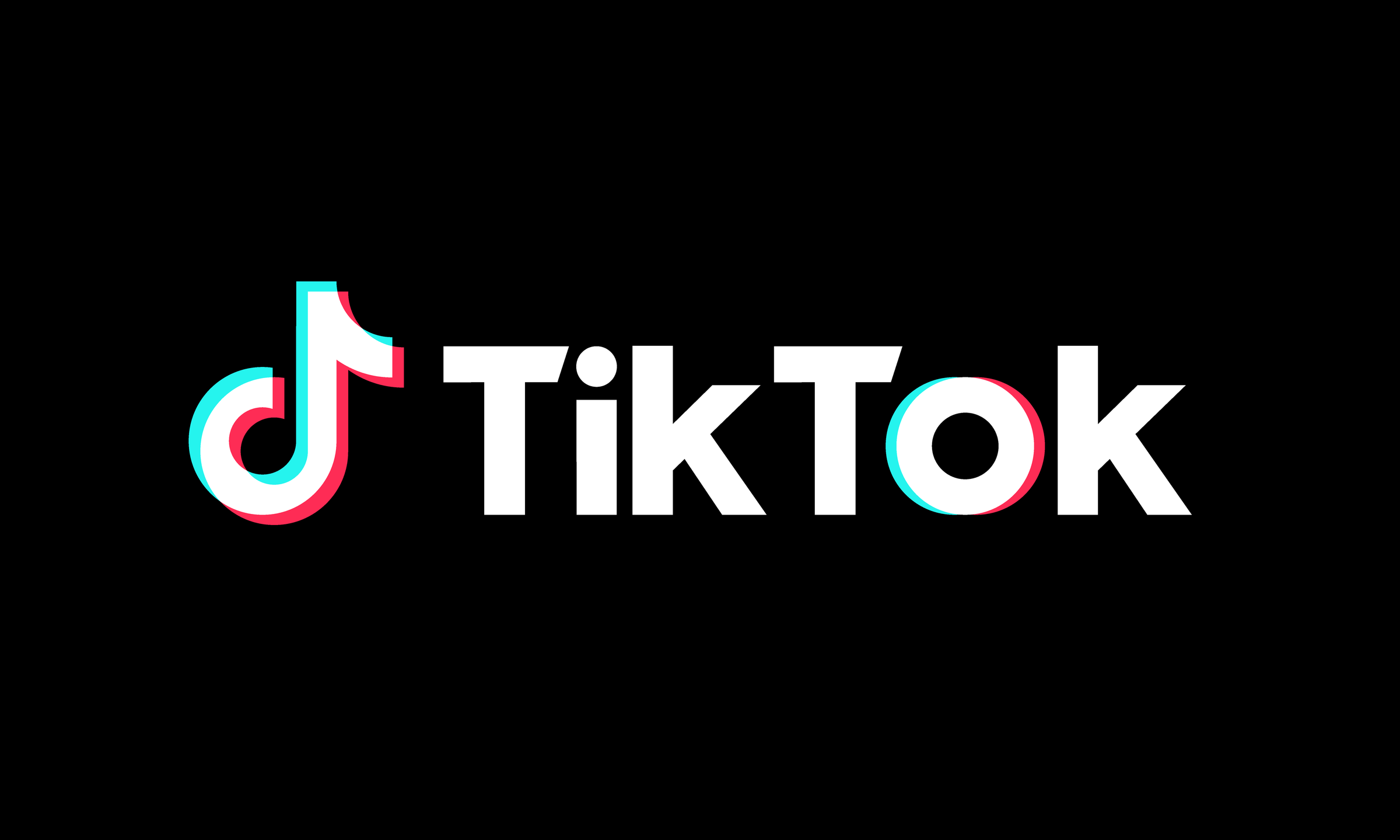 TikTok Logo mit schwarzem Hintergrund